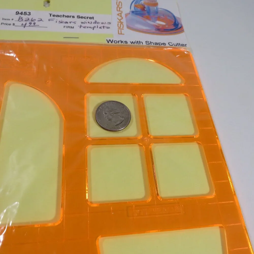 FISKARS “Shape Template” (4) Celebration, Tags, Baby, Windows